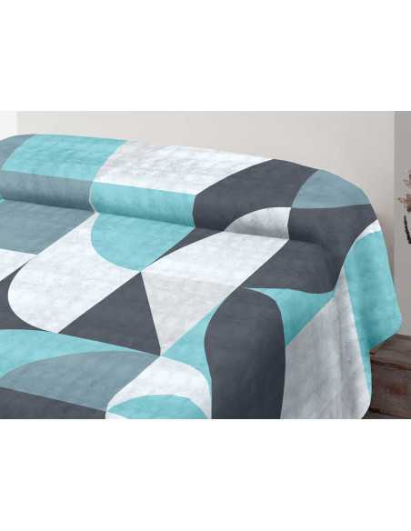 Manta Terciopelo Mady Verde| Manta estampada cama | Revitex online