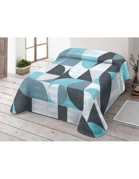 Manta de veludo Mady verde| Cobertor de cama estampado | Revitex