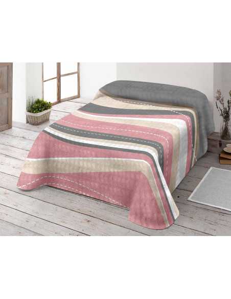 Manta de veludo Melba Rosa| Cobertor de cama estampado | Revitex