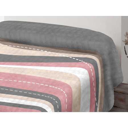 Manta de veludo Melba Rosa| Cobertor de cama estampado | Revitex 2