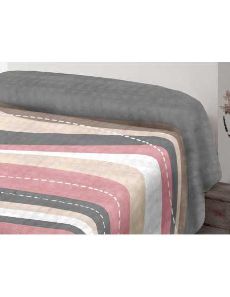 Manta de veludo Melba Rosa| Cobertor de cama estampado | Revitex
