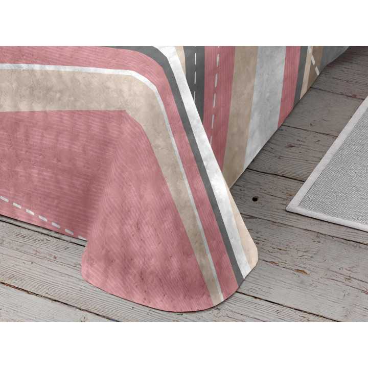 Manta de veludo Melba Rosa| Cobertor de cama estampado | Revitex