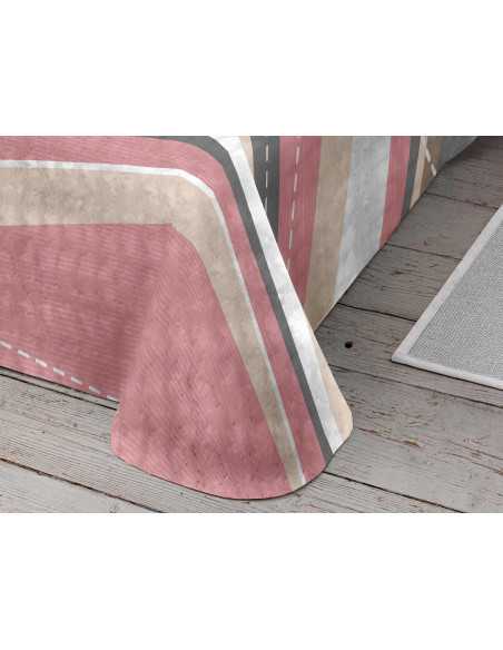 Manta de veludo Melba Rosa| Cobertor de cama estampado | Revitex