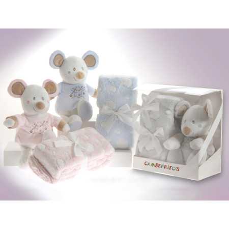 Manta Peluche Osito Colores| Regalo bebé | Revitex onine