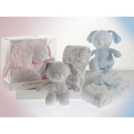 Manta Peluche Puppy Colores| Regalo bebé | Revitex onine