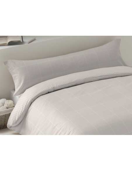 Capa edredão de flanela bege Estela | Capa de edredão reversível | Revitex