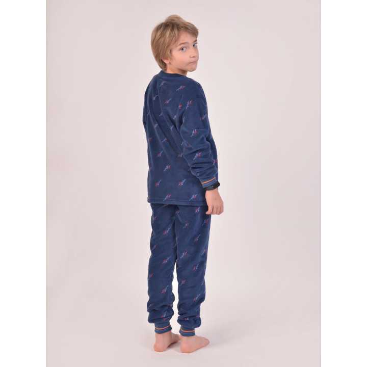 Pijama Privata Terciopelo Hero | Pijama infantil Invierno| Revitex