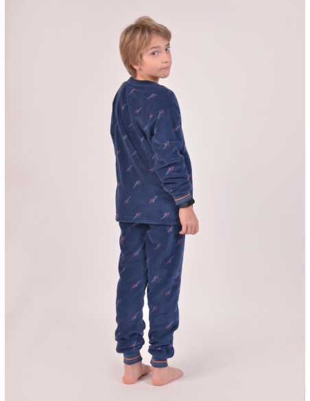 Pijama Privata Terciopelo Hero | Pijama infantil Invierno| Revitex