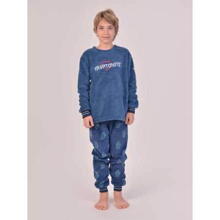 Pijama Privata Terciopelo Krypton | Pijama infantil Invierno| Revitex