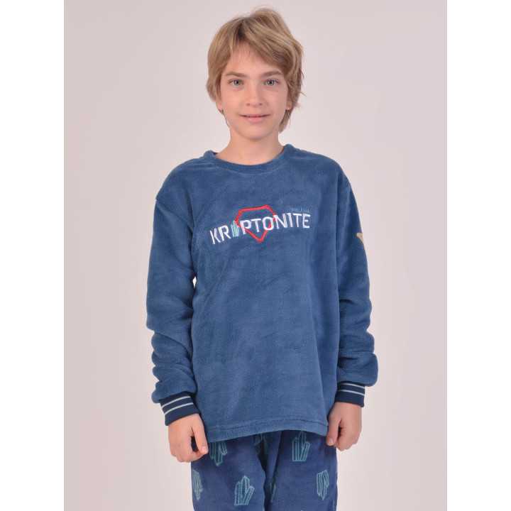 Pijama Privata Terciopelo Krypton | Pijama infantil Invierno| Revitex