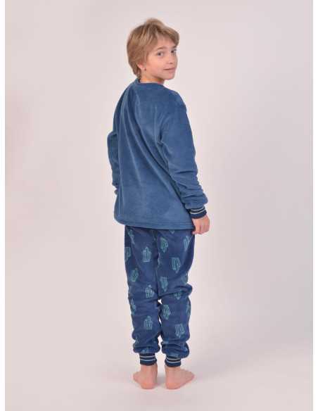 Pijama Privata Terciopelo Krypton | Pijama infantil Invierno| Revitex