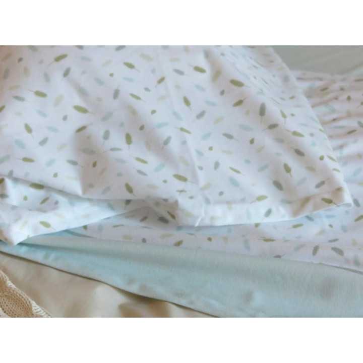 Juego de sábanas Burrito Blanco de Velvelina Veira verde | Máxima calidez