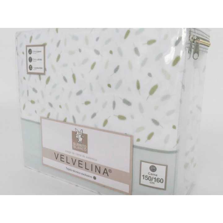 Juego de sábanas Burrito Blanco de Velvelina Veira verde | Máxima calidez