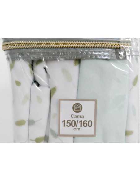 Juego de sábanas Burrito Blanco de Velvelina Veira verde | Máxima calidez