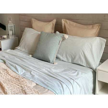 Juego de sábanas Burrito Blanco Velvelina Vilma Menta | Máxima calidez