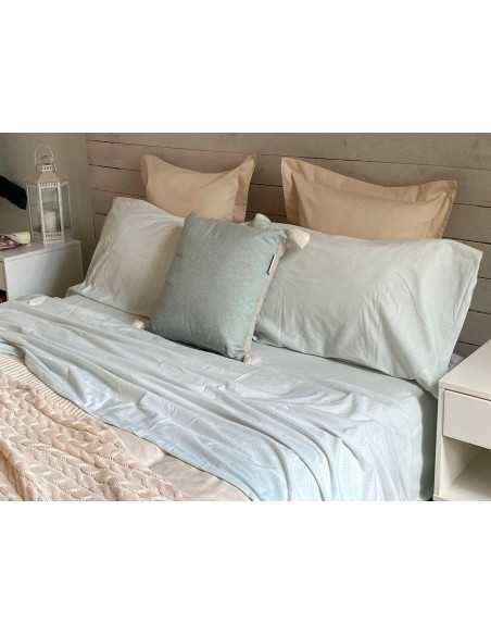 Juego de sábanas Burrito Blanco Velvelina Vilma Menta | Máxima calidez