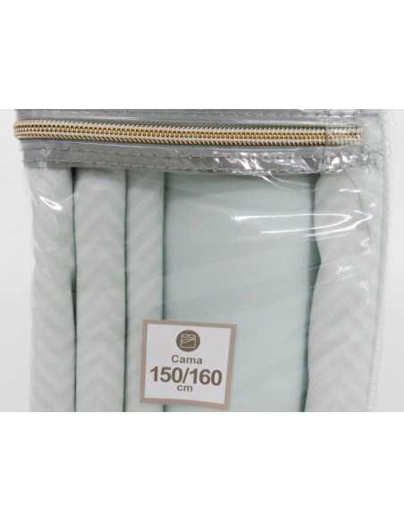 Conjunto de lençóis Velvelina Burrito Blanco Vilma Verde | Calor máximo | lençóis de inverno