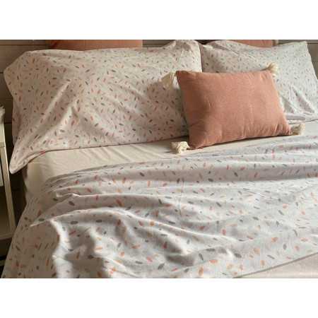 Conjunto de lençóis Velvelina Burrito Blanco Veira Bege| Calor máximo | lençóis de inverno