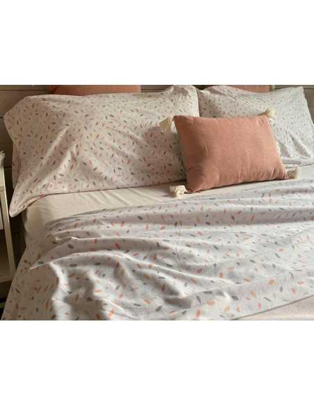 Juego de sábanas Burrito Blanco Velvelina Veira Beige| Máxima calidez