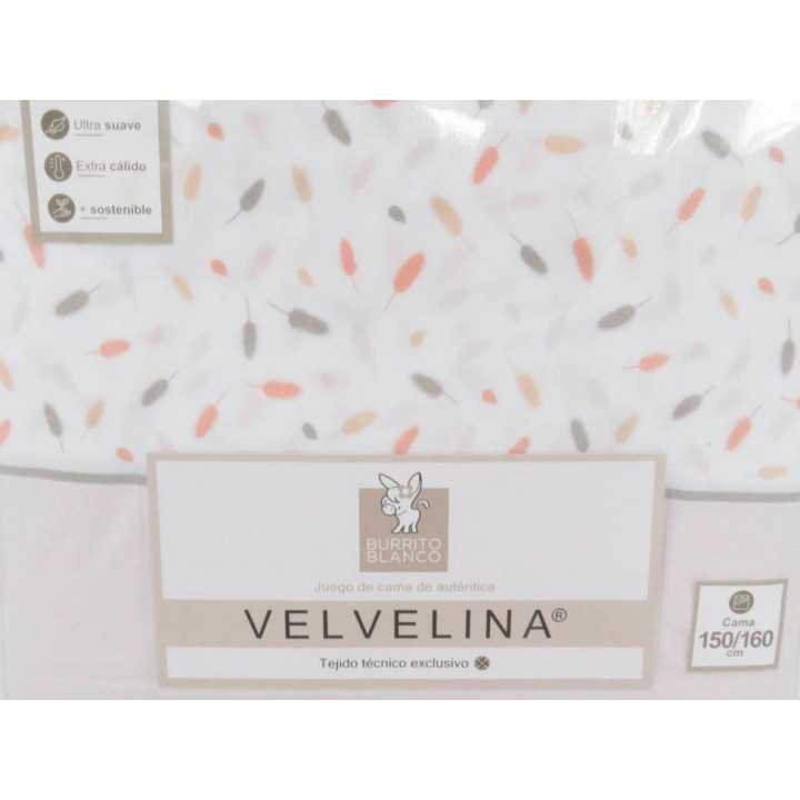 Juego de sábanas Burrito Blanco Velvelina Veira Beige| Máxima calidez