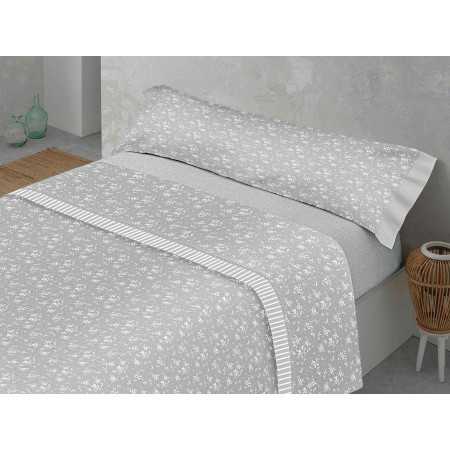 Conjunto de Lençóis Cinza Zelinda| Lençóis baratos em todos os tamanhos | Revitex