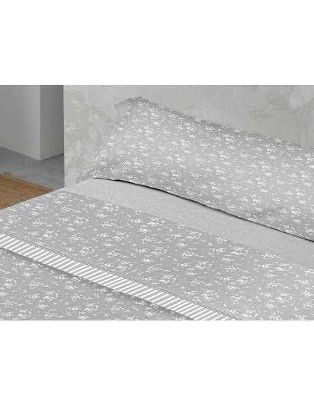 Conjunto de Lençóis Cinza Zelinda| Lençóis baratos em todos os tamanhos | Revitex