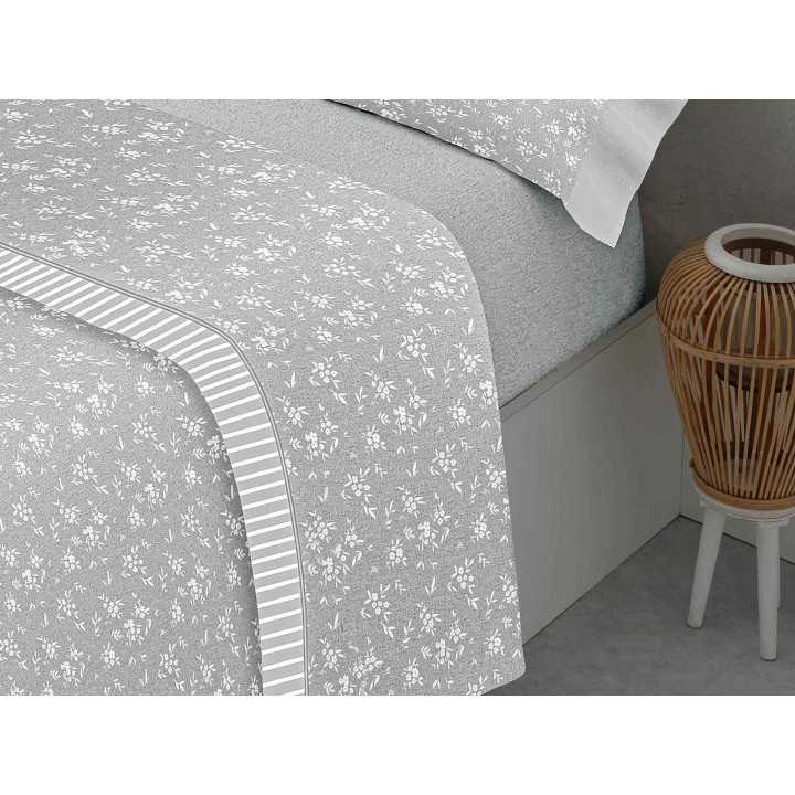 Conjunto de Lençóis Cinza Zelinda| Lençóis baratos em todos os tamanhos | Revitex