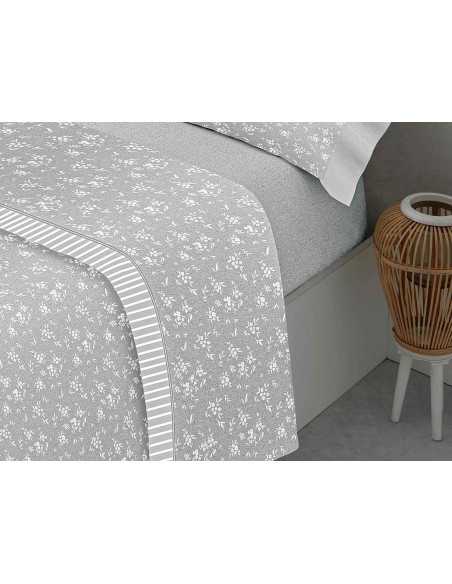 Conjunto de Lençóis Cinza Zelinda| Lençóis baratos em todos os tamanhos | Revitex