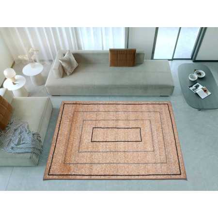 Alfombra pelo Nerea Beige| Alfombra estampada salón y dormitorio | Revitex