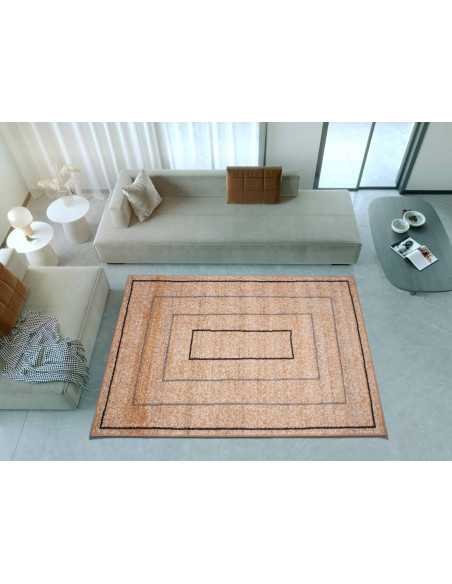 Alfombra pelo Nerea Beige| Alfombra estampada salón y dormitorio | Revitex