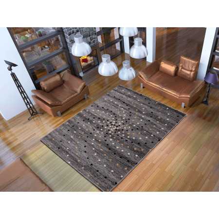 Alfombra pelo Rosalia Gris | Alfombra estampada salón y dormitorio | Revitex