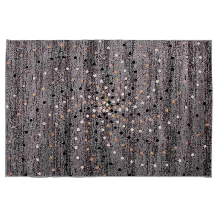 Tapete pelo Rosalia Cinza | Tapete estampado sala de estar e quarto | Revitex