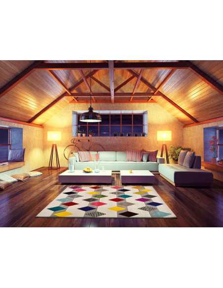 Alfombra Boutique Rombos | Alfombra pelo corto con dibujo de rombos | Revitex