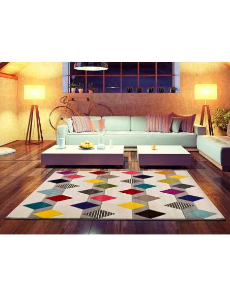 Alfombra Boutique Rombos | Alfombra pelo corto con dibujo de rombos | Revitex