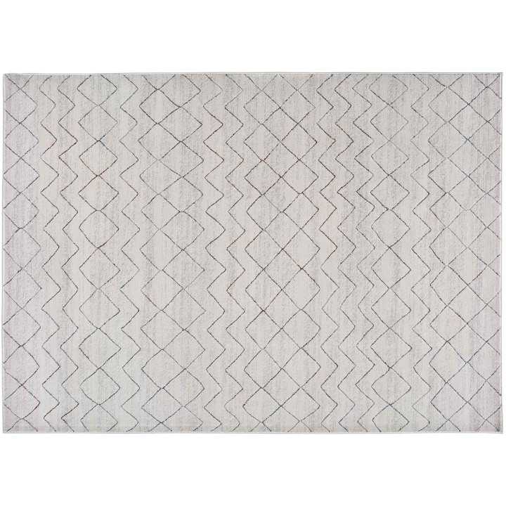 Tapete Berlin Zigzag Cinza | Tapete liso de pelo curto | Revitex