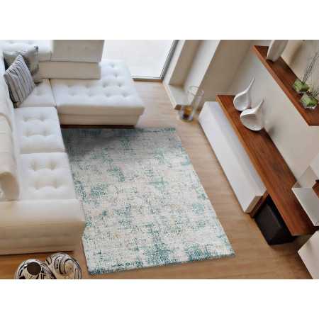 Tapete Kylie turquesa | Tapete de pele estampado | Revitex