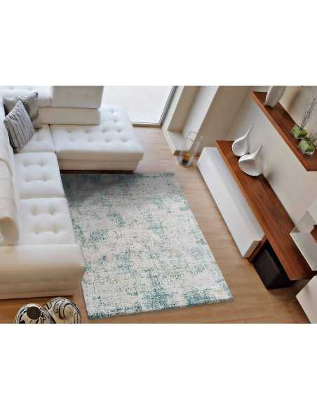 Tapete Kylie turquesa | Tapete de pele estampado | Revitex