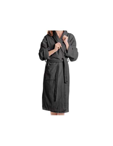 Roupão de banho Estela Cinza| Roupão 100% algodão barato