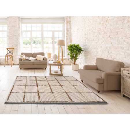 Alfombra Roy Blanco| Alfombra de pelo estampada | Revitex