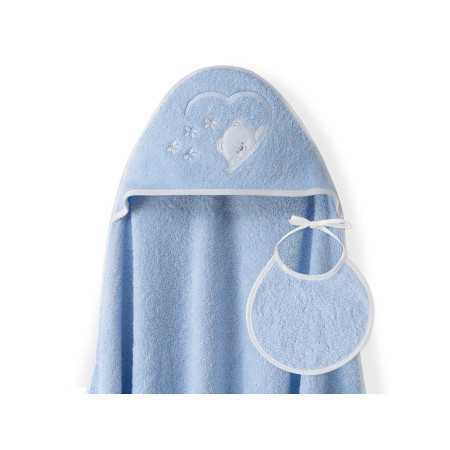 Capa Baño y babero Unicornio | Toalla para bebé | Revitex online