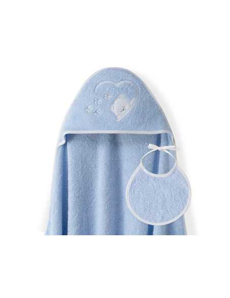 Capa e babador de banho unicórnio | Toalha de bebê | Revitex on-line