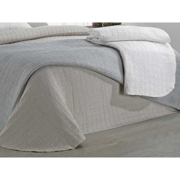 Colcha Bouti Simone gris perla| Colcha bordada primavera-verano | Revitex