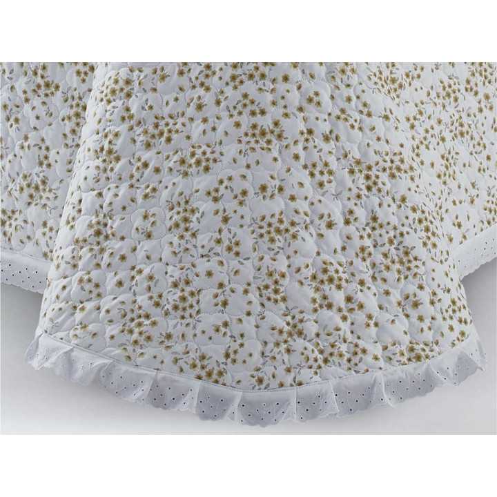 Colcha Bouti Clasen Amarelo | Colcha floral primavera-verão | Revitex