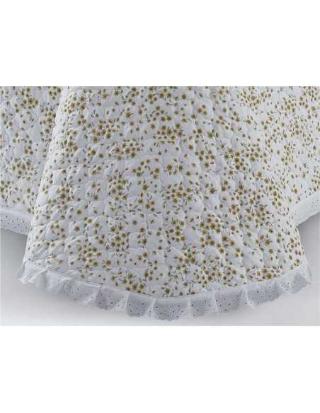Colcha Bouti Clasen Amarillo| Colcha floral primavera-verano | Revitex