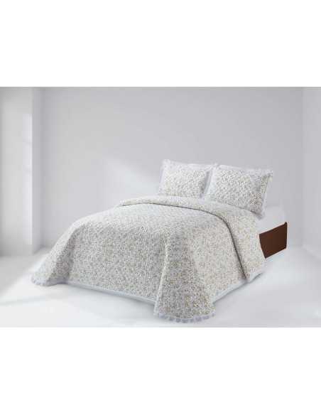 Colcha Bouti Clasen Amarelo | Colcha floral primavera-verão | Revitex