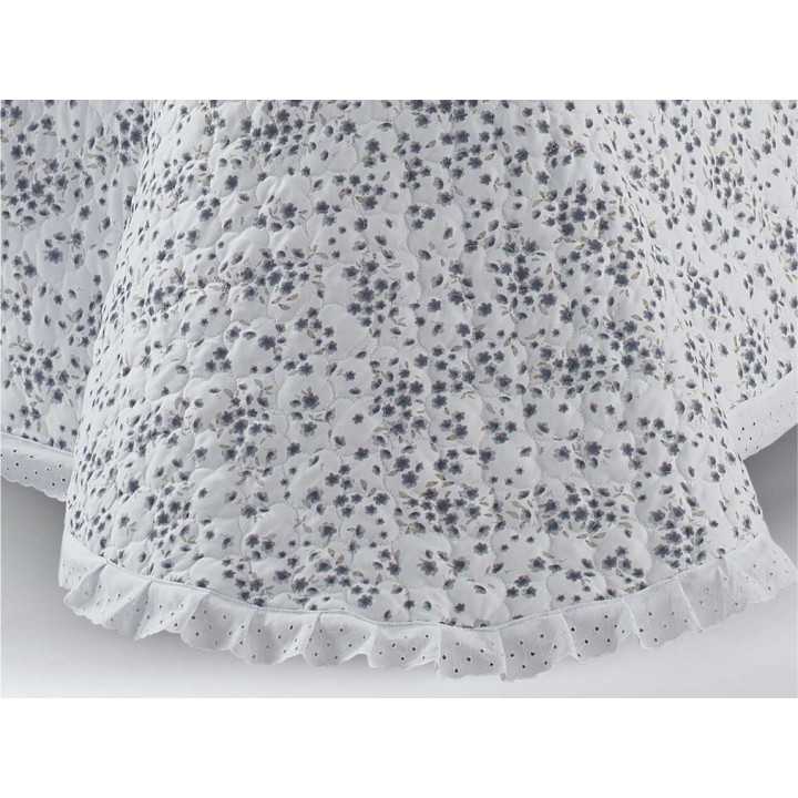 Colcha Bouti Clasen Azul| Colcha floral primavera-verano | Revitex