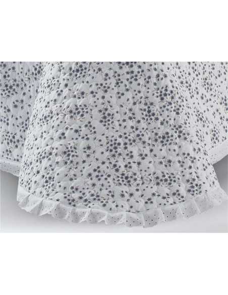 Colcha Bouti Clasen Azul| Colcha floral primavera-verano | Revitex
