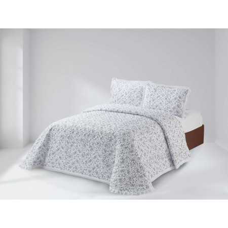 Colcha Bouti Clasen Azul| Colcha floral primavera-verano | Revitex