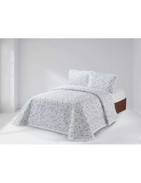 Colcha Bouti Clasen Azul| Colcha floral primavera-verano | Revitex