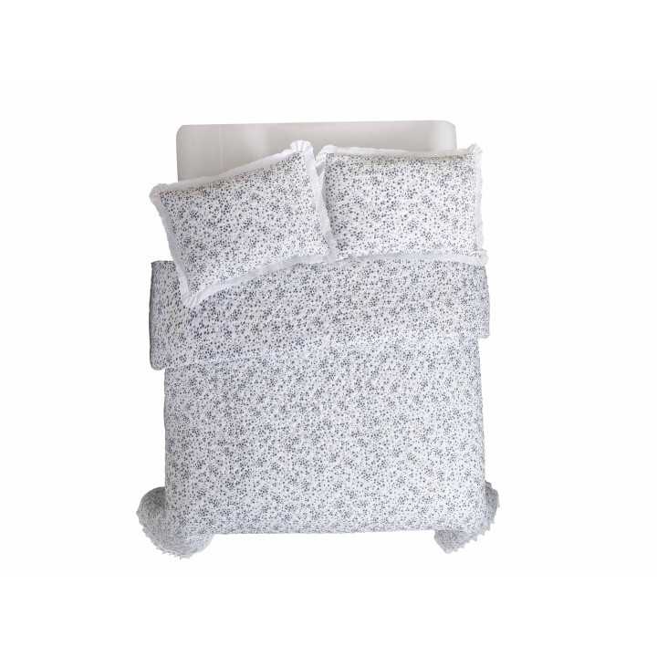 Colcha Bouti Clasen Azul| Colcha floral primavera-verano | Revitex